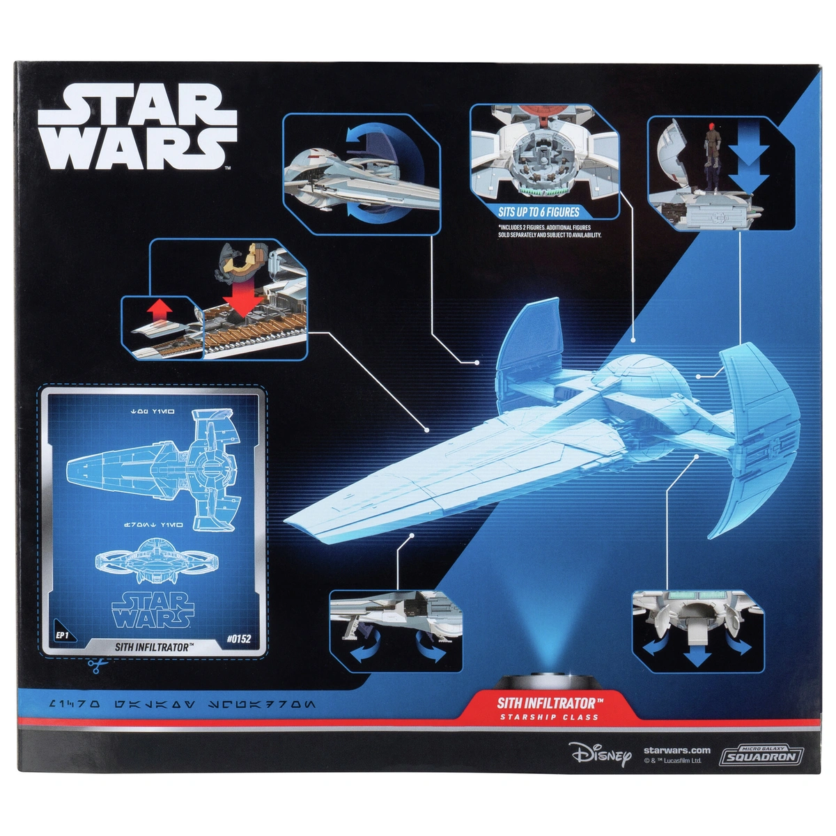 Star Wars 10-Inch Micro Galaxy Squadron Sith Infiltrator