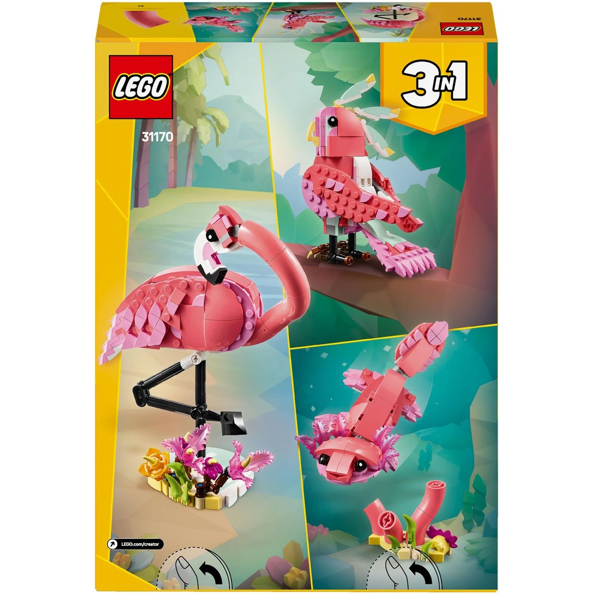 LEGO Creator 3in1 Wild Animals: Pink Flamingo Set 31170