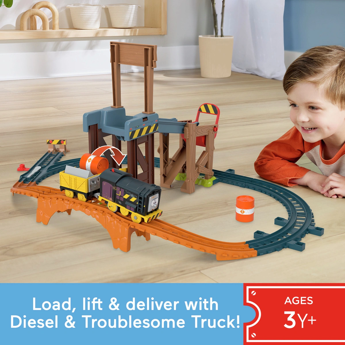 Thomas & Friends Diesel's Lift & Load Construction Train Set