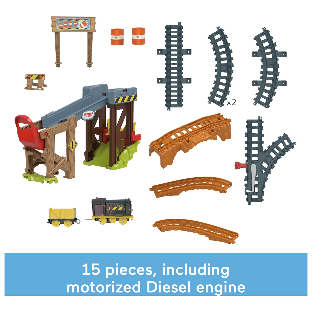 Thomas & Friends Diesel's Lift & Load Construction Train Set