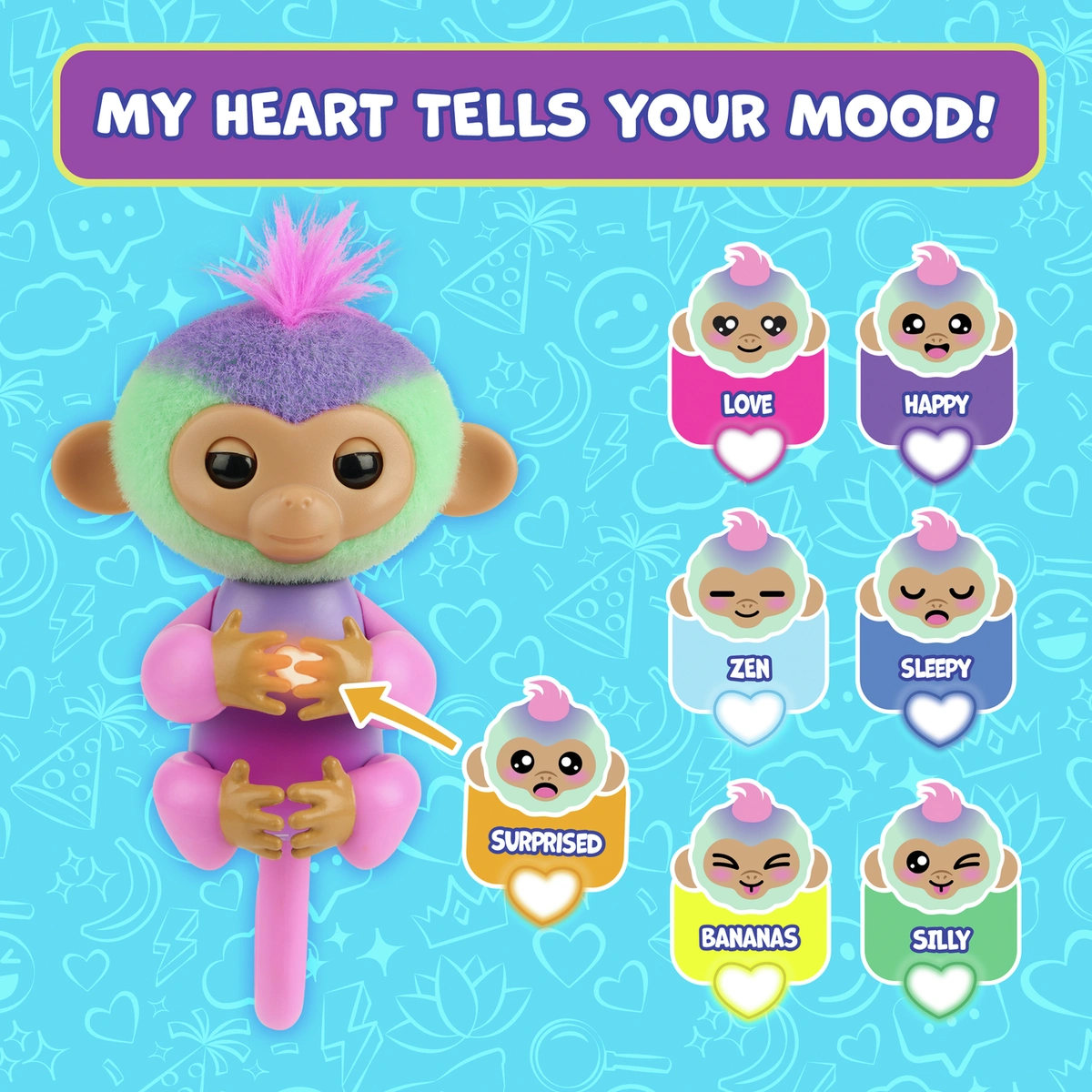 Fingerlings Magic Mood Monkey Interactive Toy