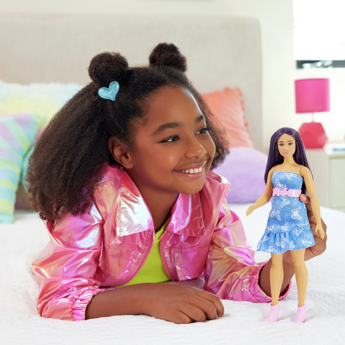 Barbie Fashionistas Doll in Denim Butterfly Dress - 32cm