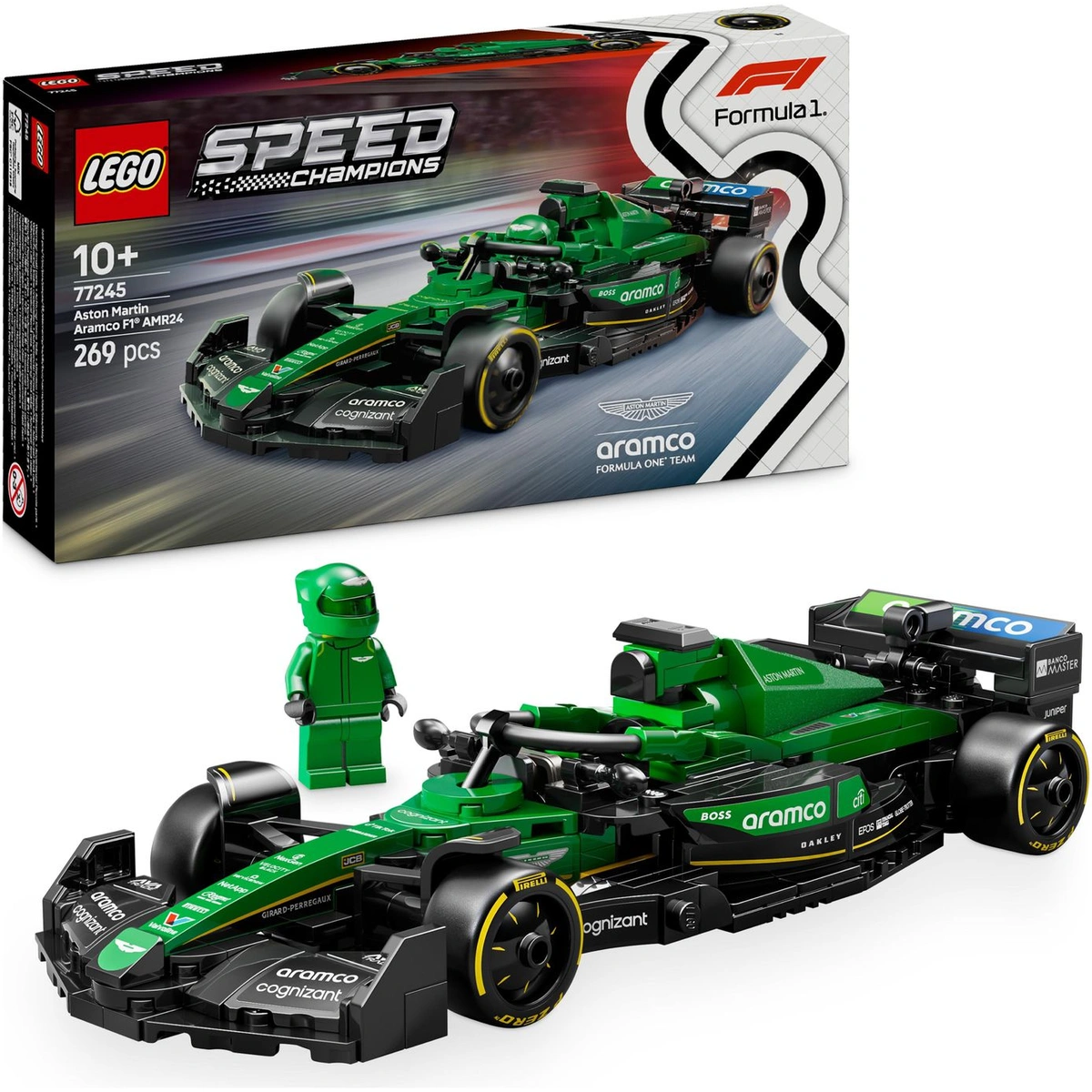 LEGO Speed Champions Aston Martin Aramco F1 AMR24 Car 77245