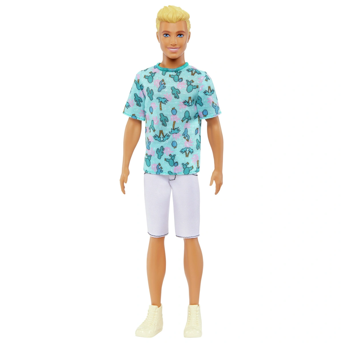 Barbie Ken Fashionistas Doll, Blonde with Cactus Tee - 32cm