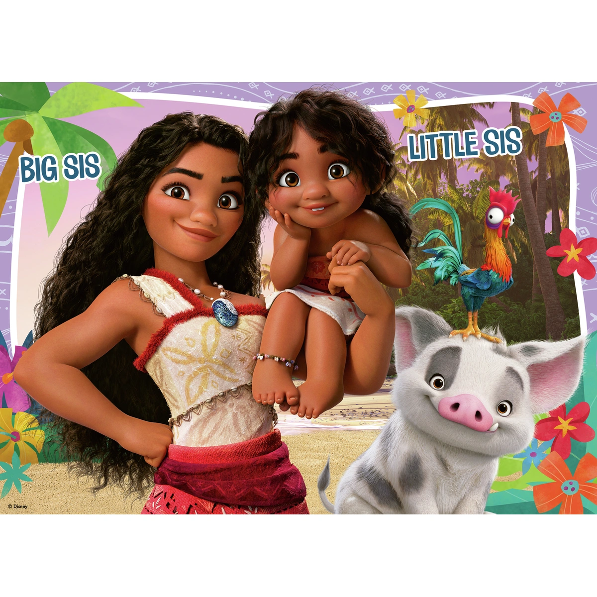 Disney Moana 2 Bumper 4 x100 Pieces Puzzle