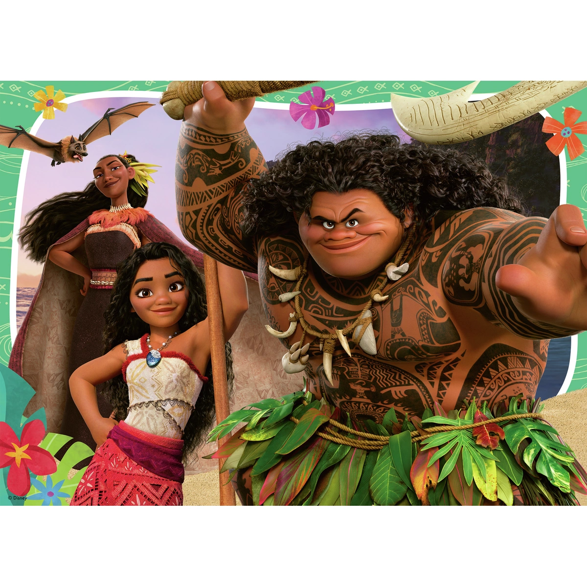 Disney Moana 2 Bumper 4 x100 Pieces Puzzle