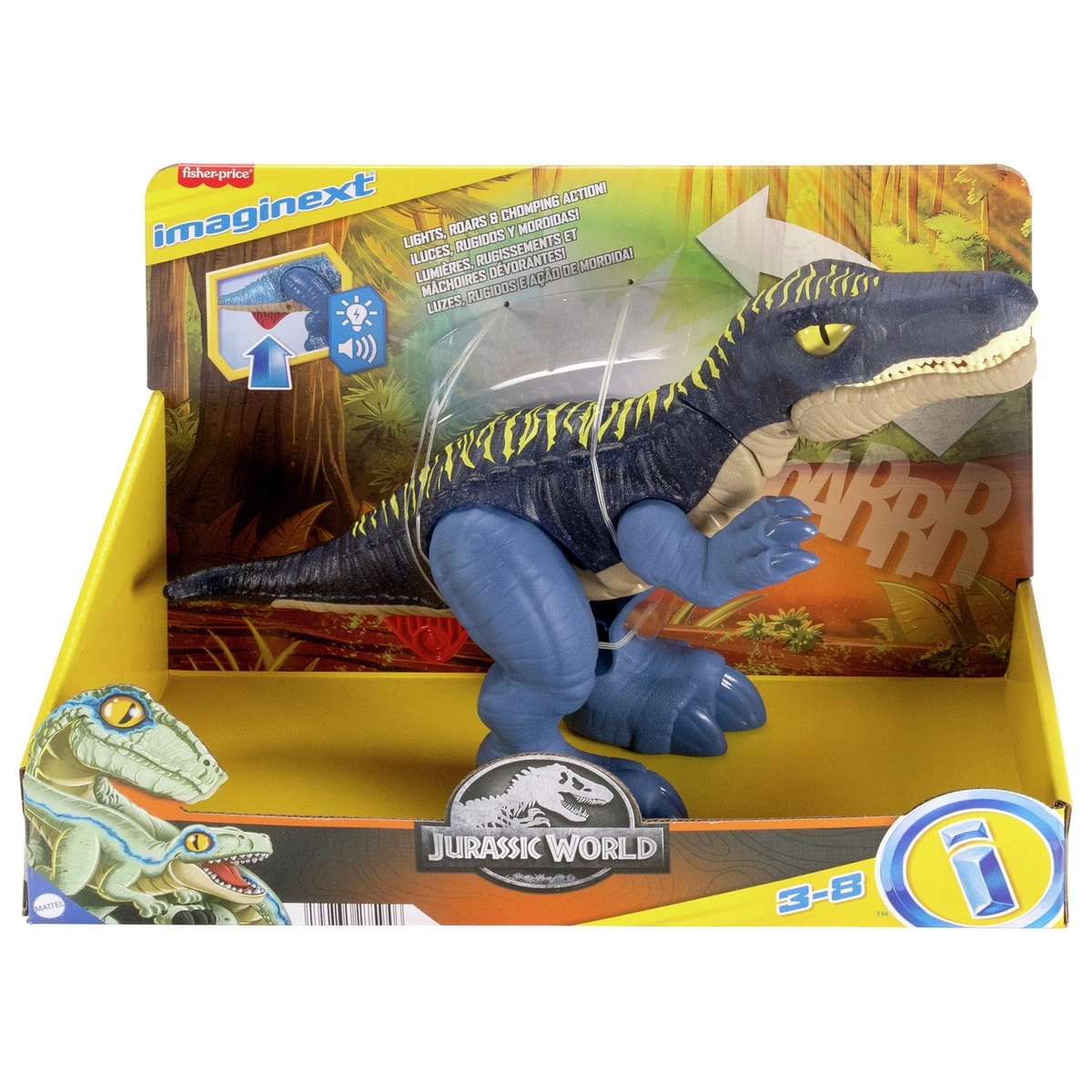 Imaginext Jurassic World Growl & Glow Baryonyx Dinosaur Toy