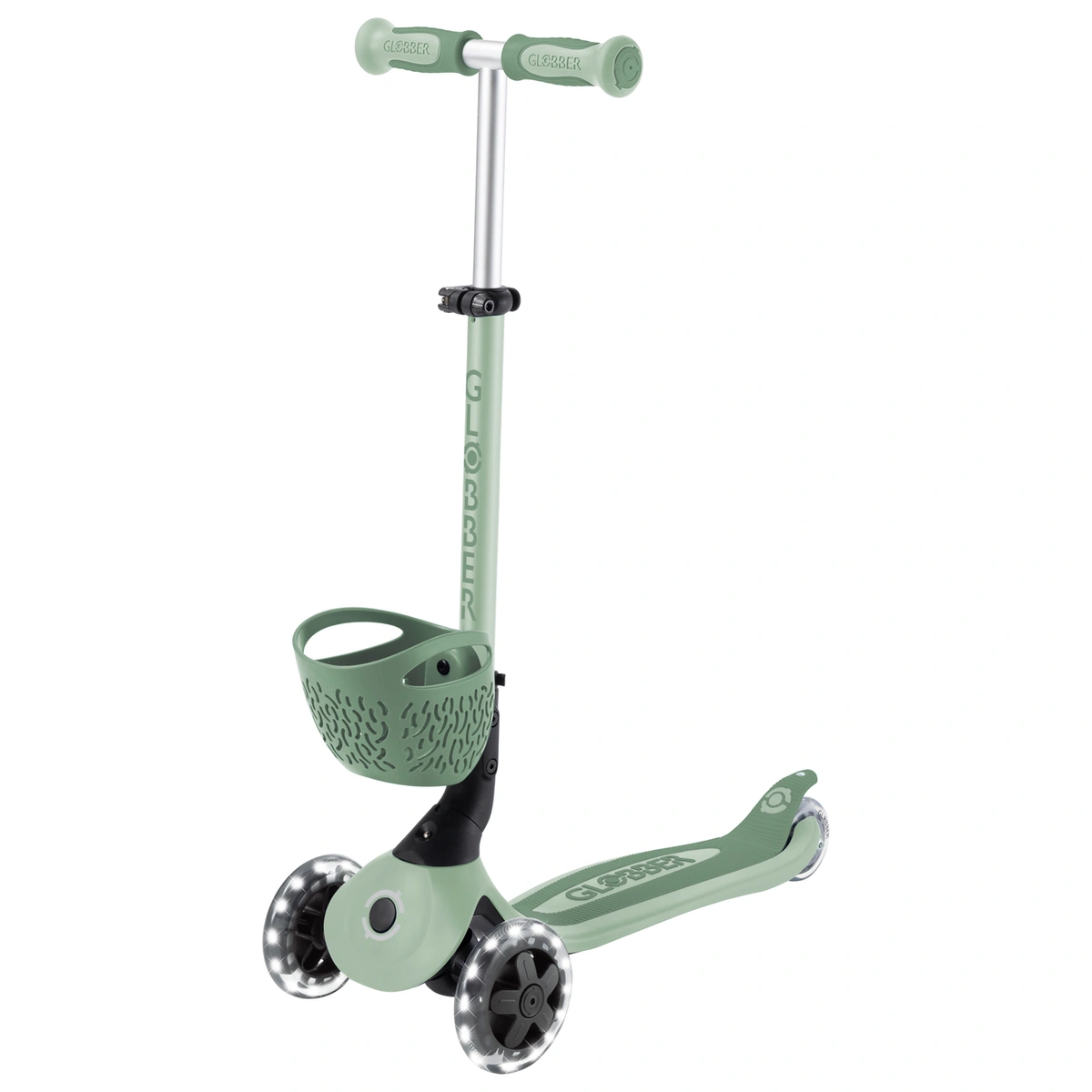 Globber Go Up Baby 360 Lights 3 Wheel Scooter – Sage