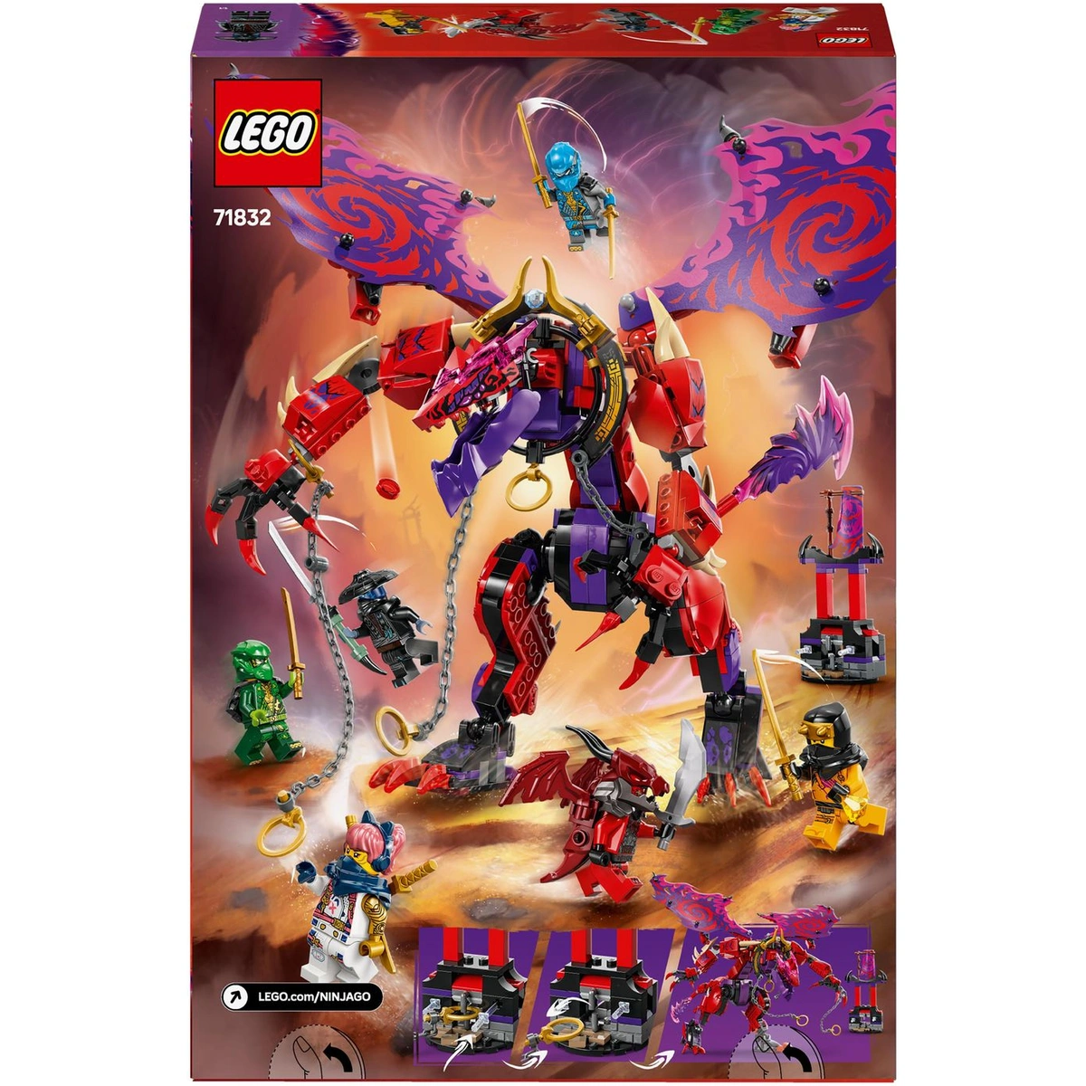 LEGO NINJAGO Thunderfang Dragon of Chaos Role-Play Toy 71832