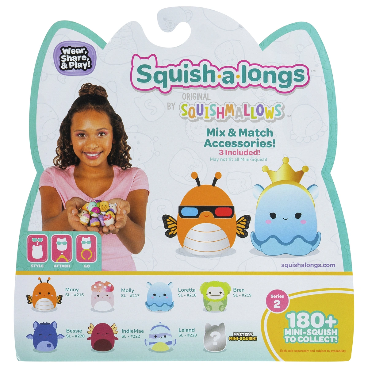 Squish-a-longs Style 2 Plush-Pack of 8