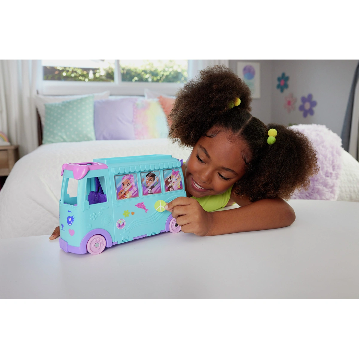 Polly Pocket Pet Mobile Adventure Playset with Micro Dolls