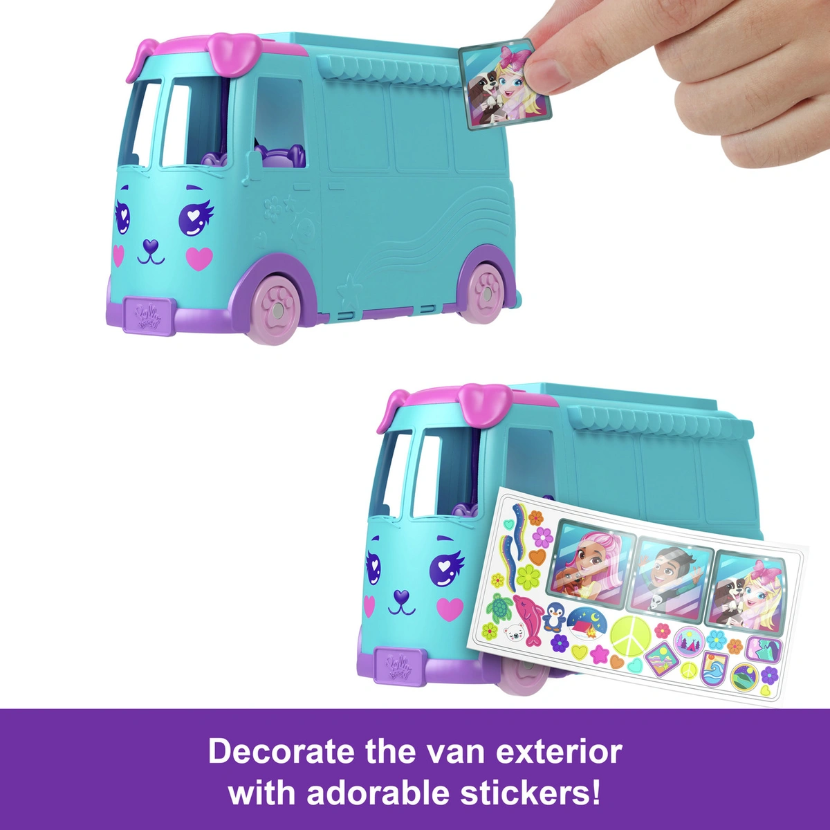 Polly Pocket Pet Mobile Adventure Playset with Micro Dolls
