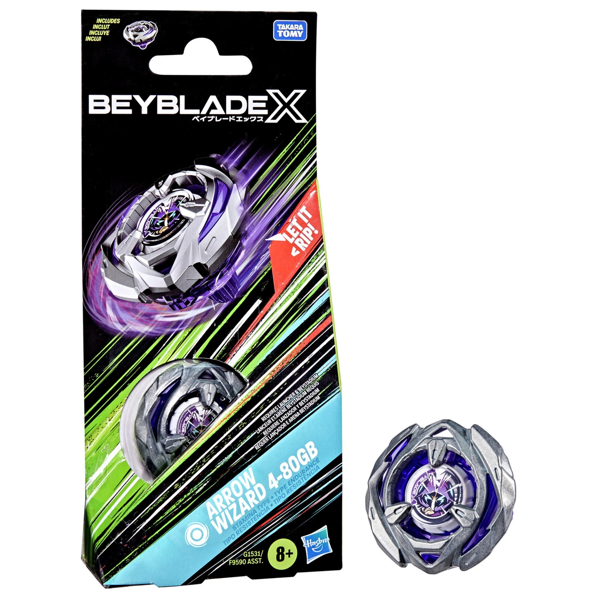 Beyblade X Arrow Wizard 4-80GB Booster Pack Set