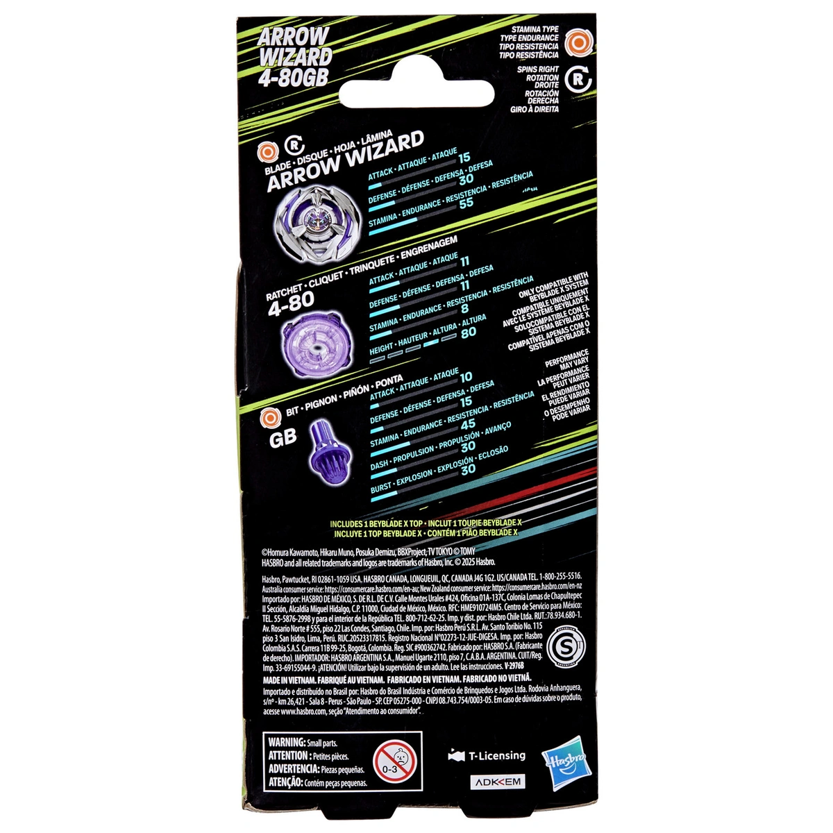 Beyblade X Arrow Wizard 4-80GB Booster Pack Set