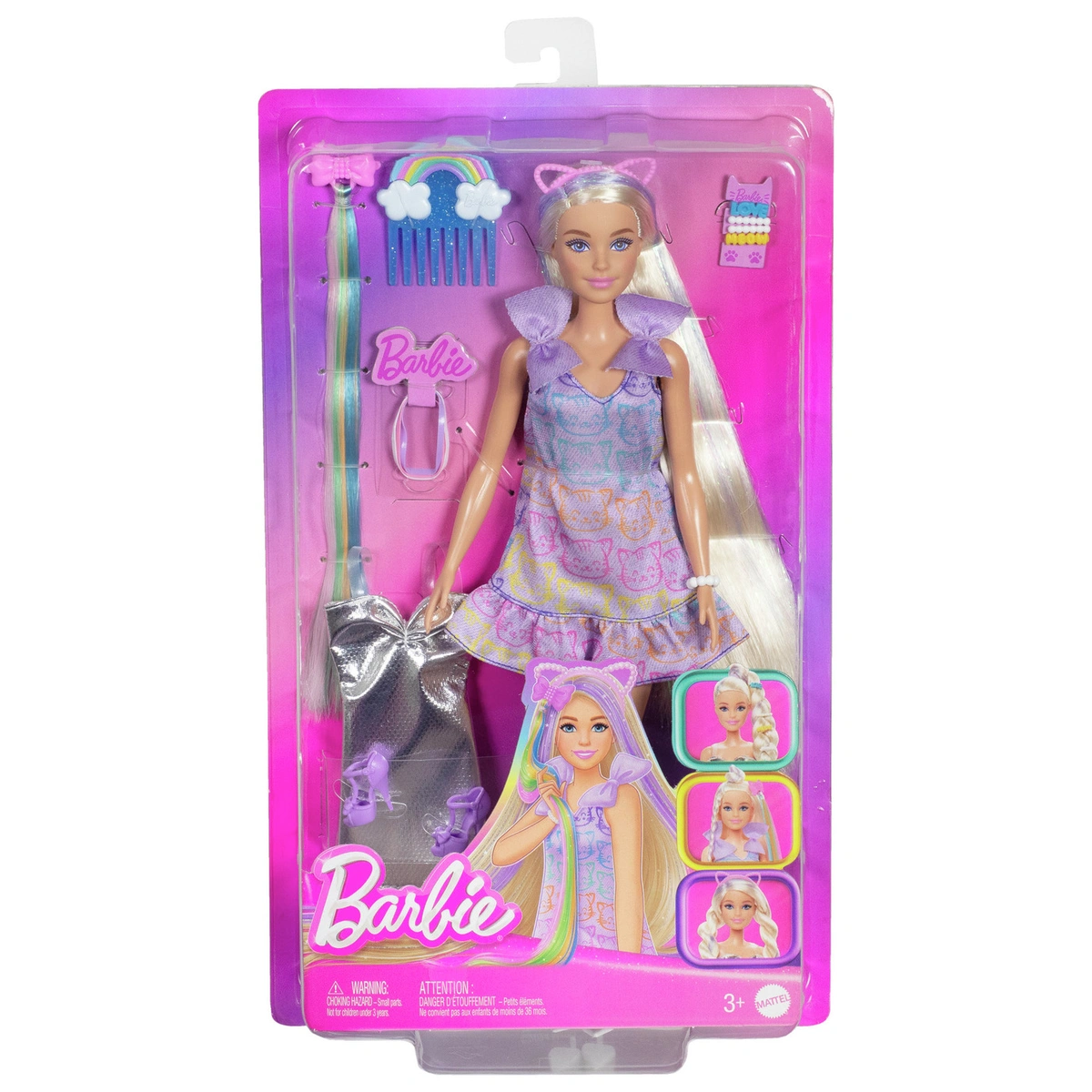 Barbie Doll & Accessories, Doll with Extra-Long Hair -32cm