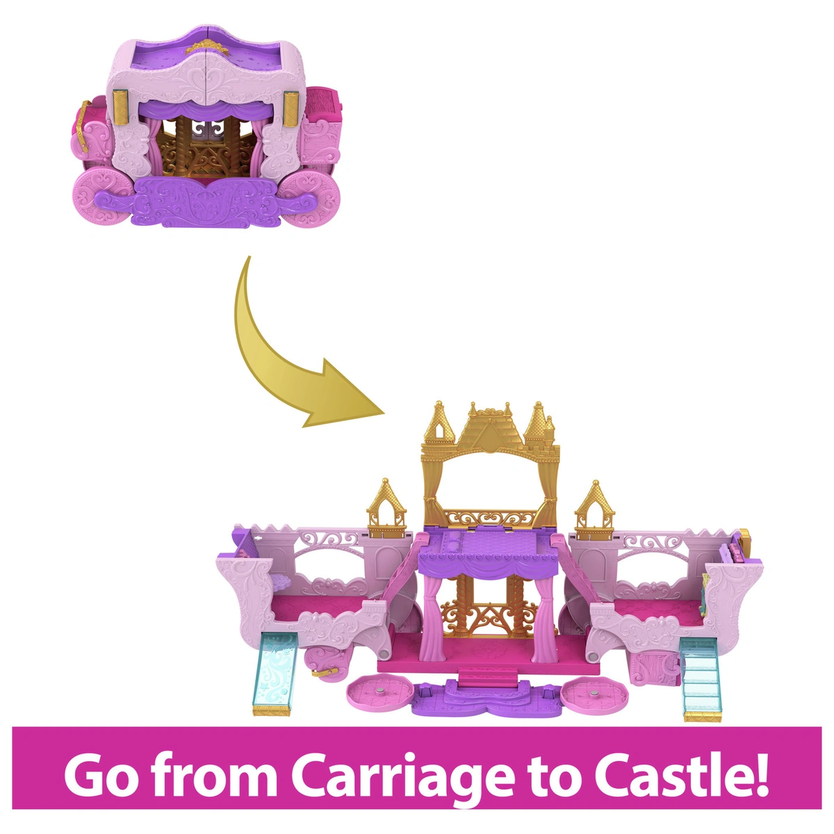Disney Princess Carriage To Castle Playset