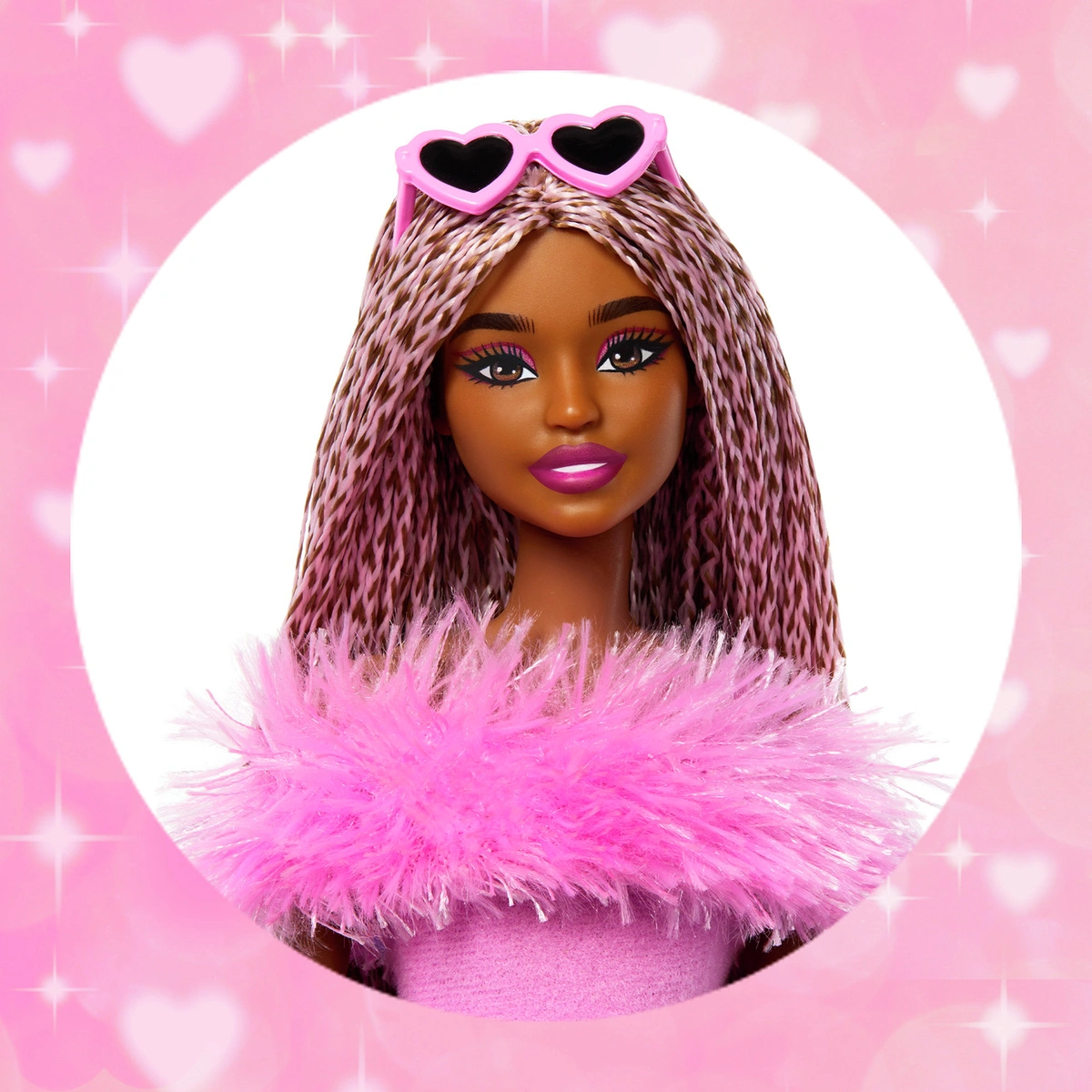 Barbie Deluxe Style Doll  Pink Jumpsuit & Braided Hair -32cm