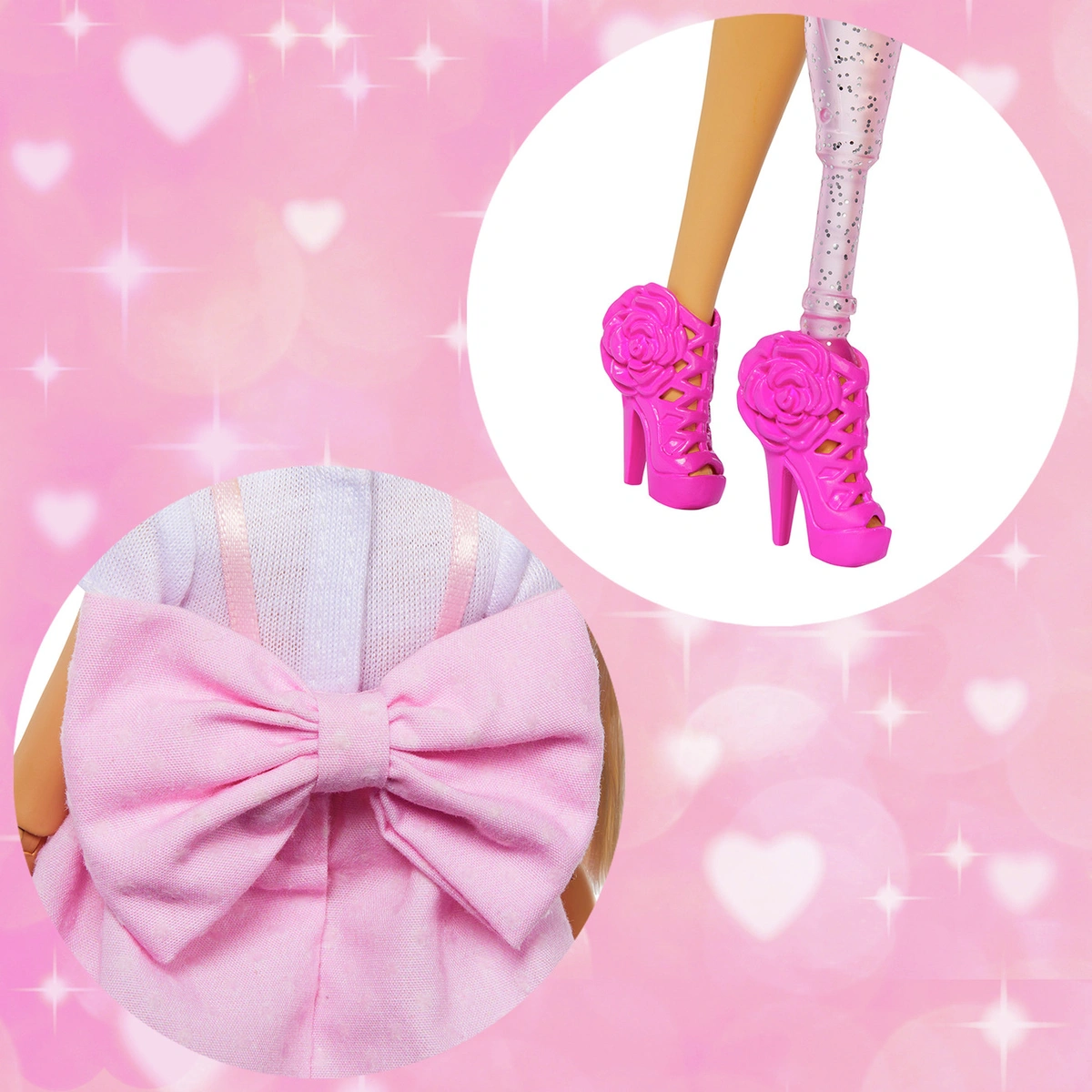 Barbie Deluxe Style Doll  Pink Jumpsuit & Braided Hair -32cm