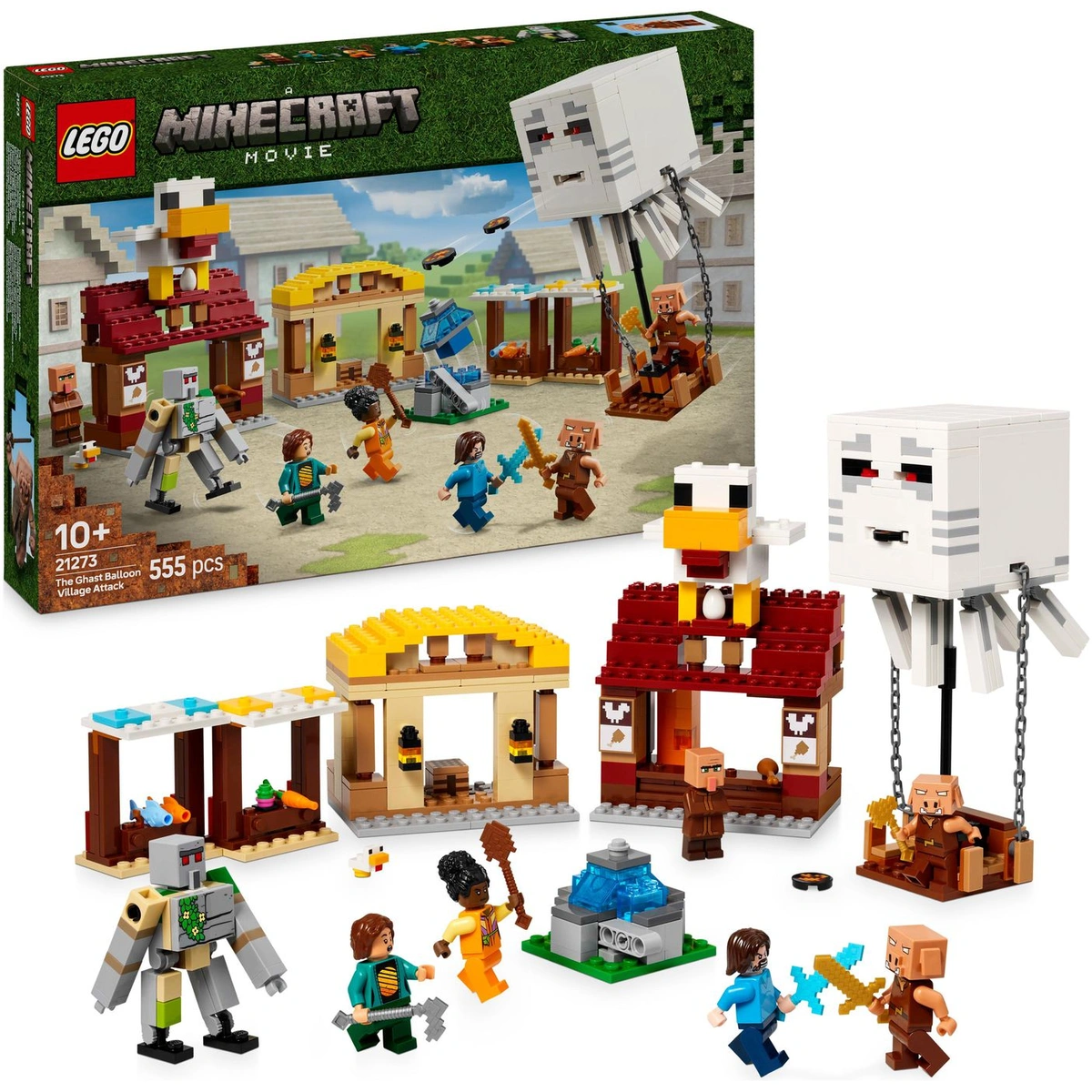LEGO Minecraft The Ghast Balloon Village Attack Toy 21273