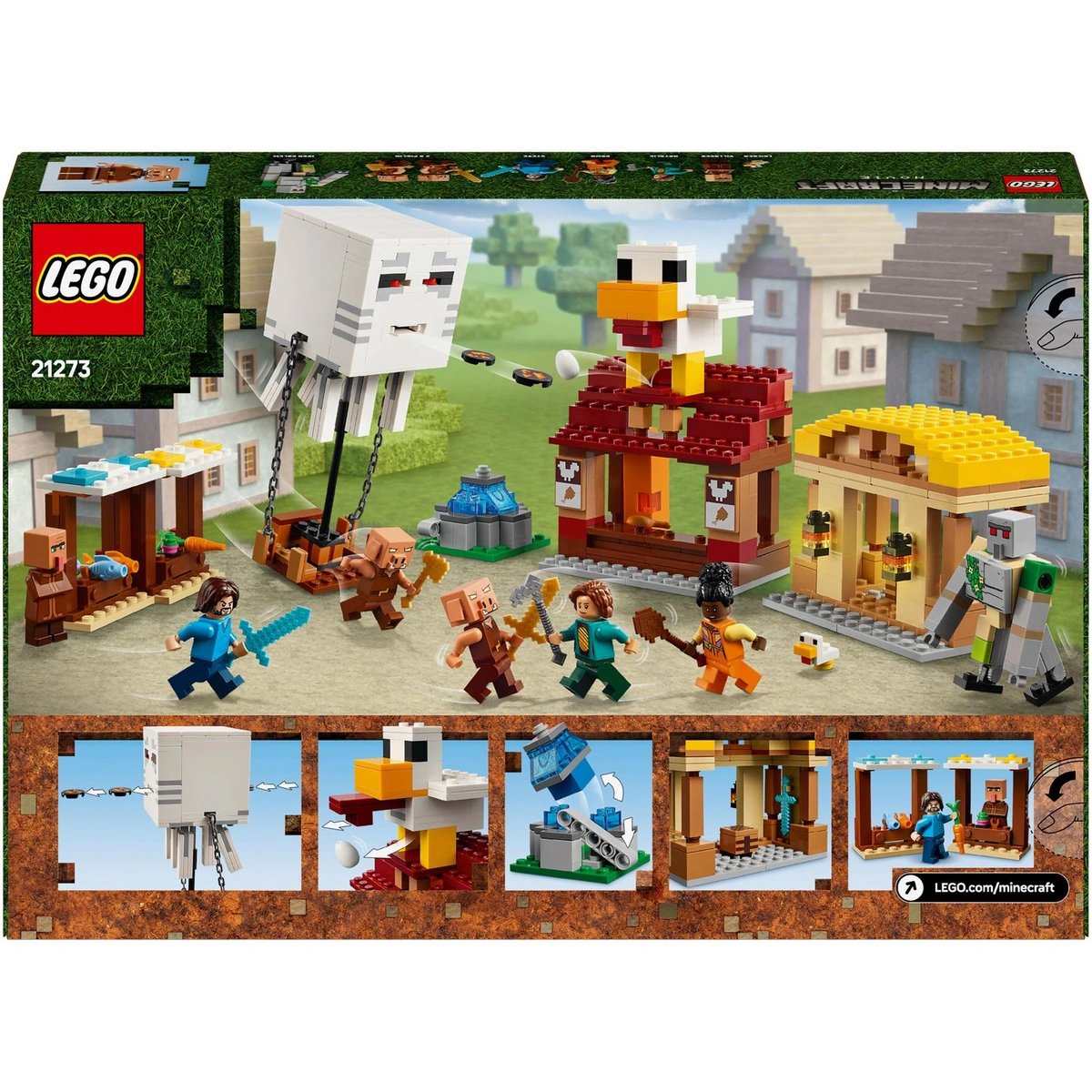 LEGO Minecraft The Ghast Balloon Village Attack Toy 21273