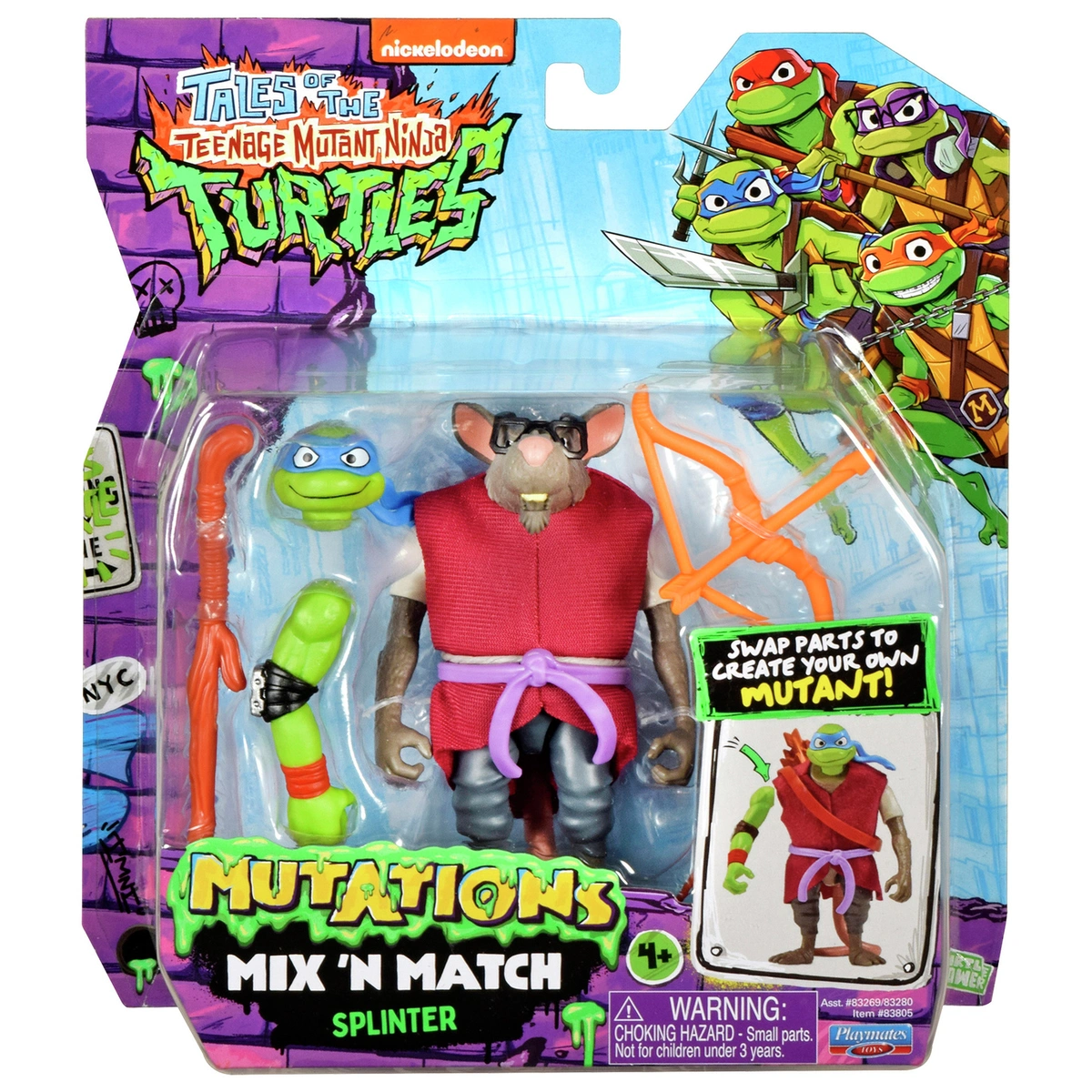 Teenage Mutant Ninja Turtles Mix N Match Splinter Figure