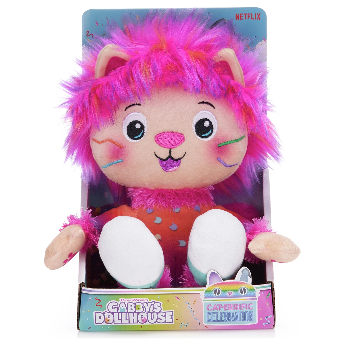 Gabby's Dollhouse Marty The Party Cat Soft Toy