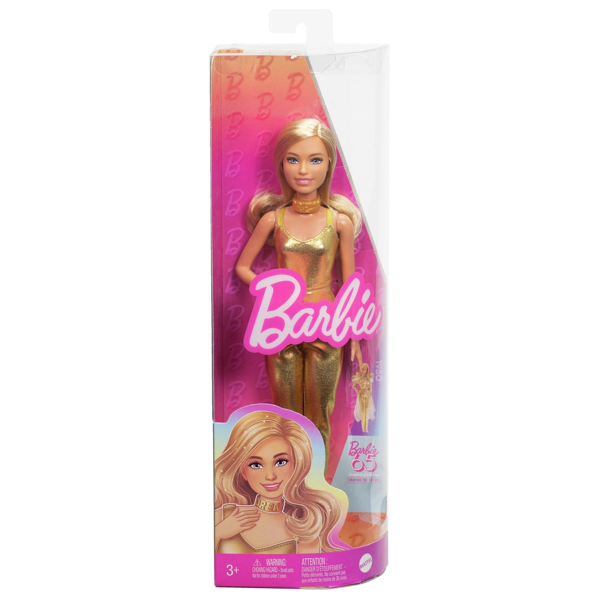 Barbie Fashionistas Doll with Gold Jumpsuit - 32cm