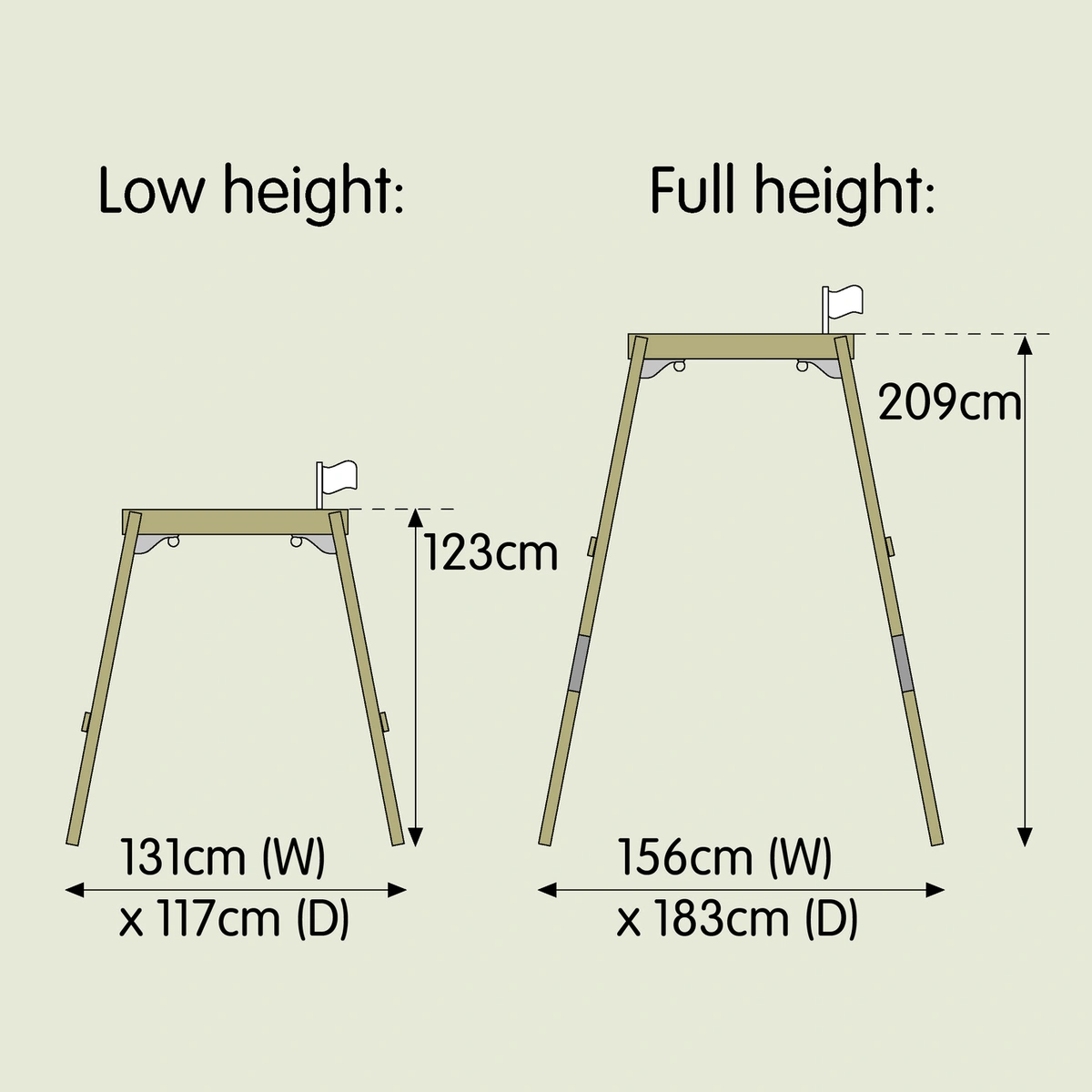 TP Acorn Swing Frame and Quadpod