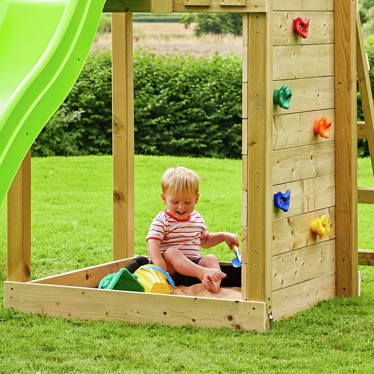 TP Skywood Wooden Climbing Frame and Slide