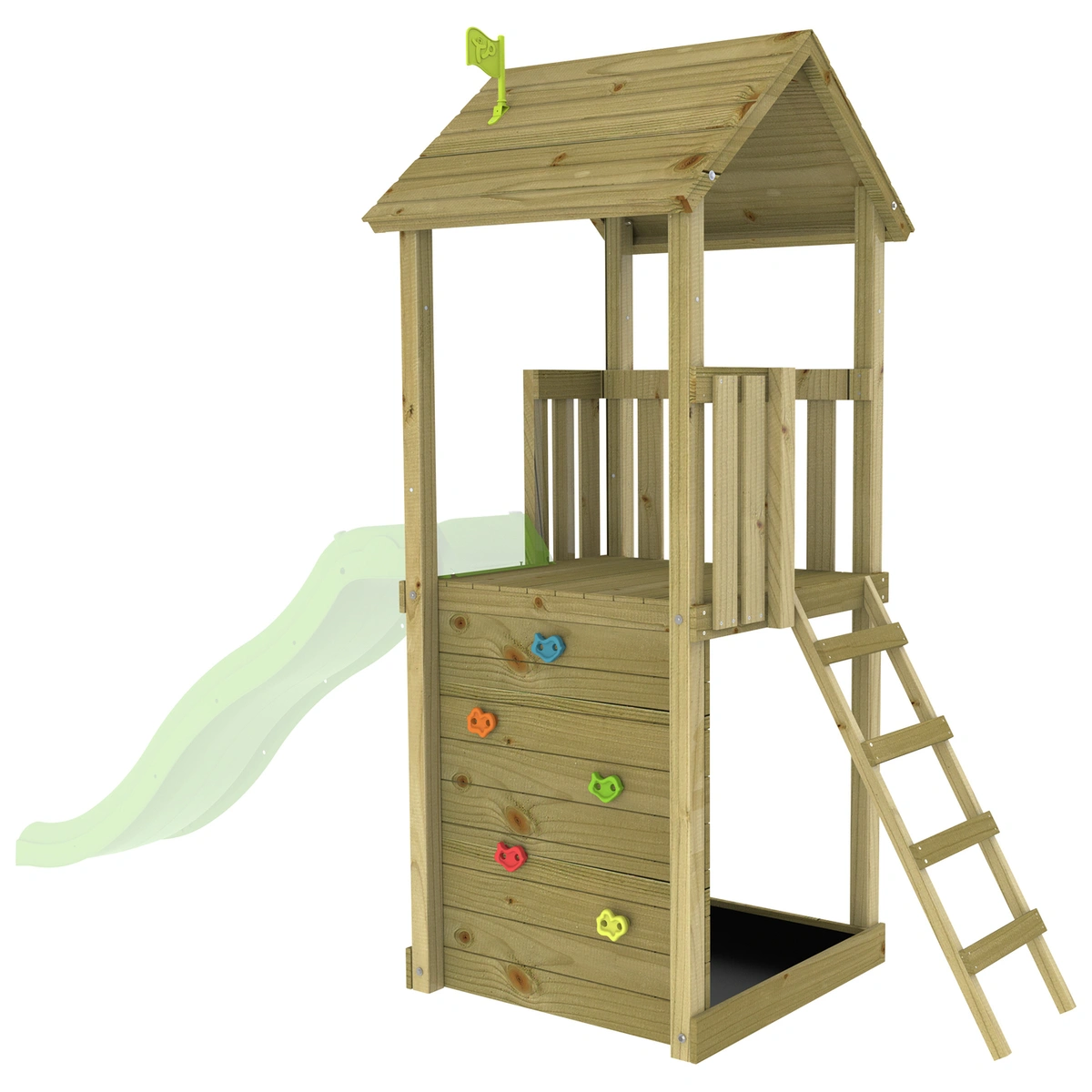 TP Skywood Wooden Climbing Frame and Slide