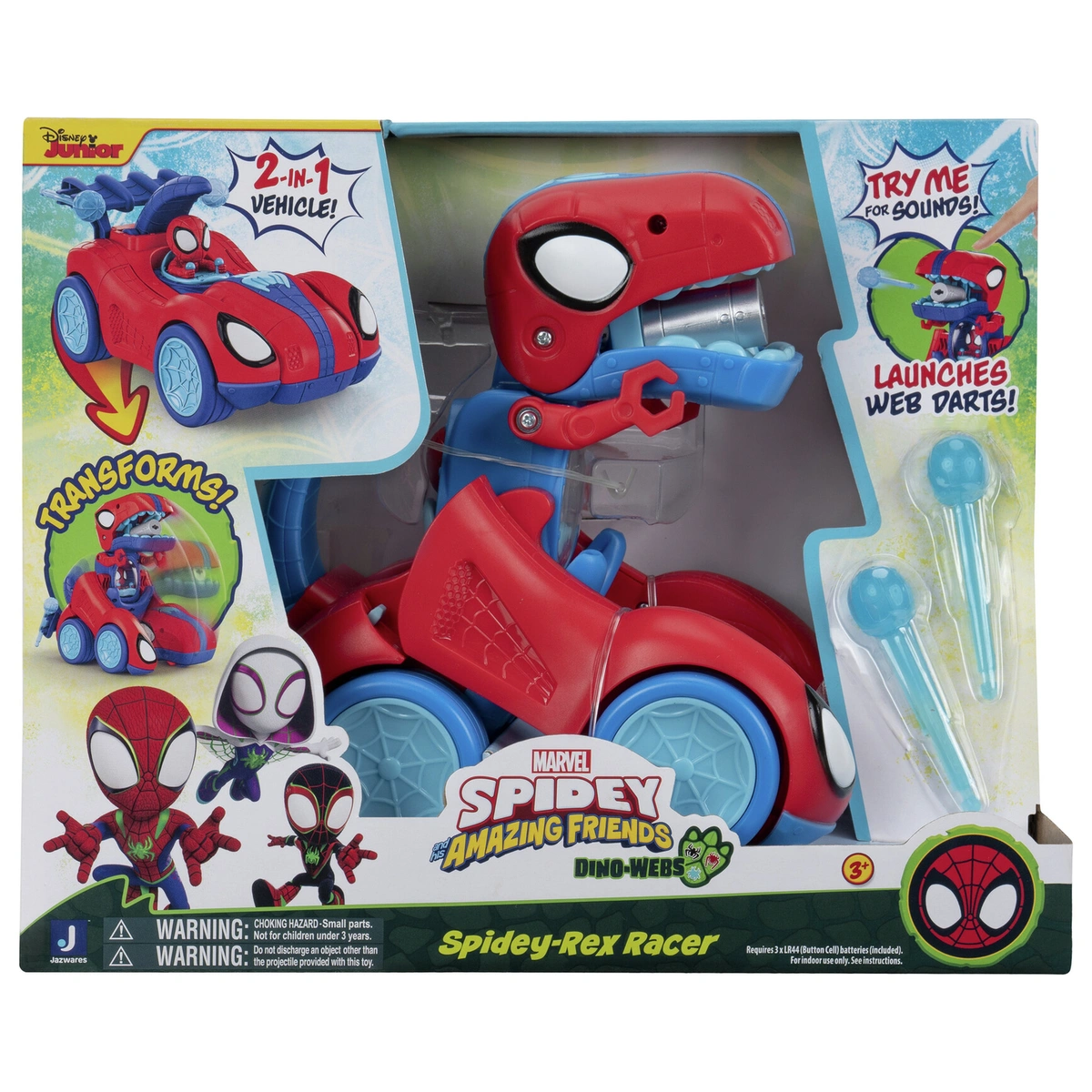 Marvel Spidey and His Amazing Friends Spidey-Rex Racer