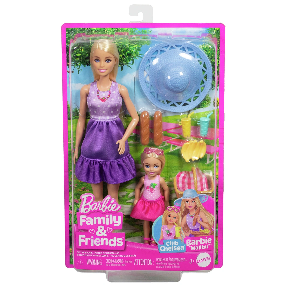 Barbie & Chelsea Dolls Picnic-Themed Playset with 2 dolls
