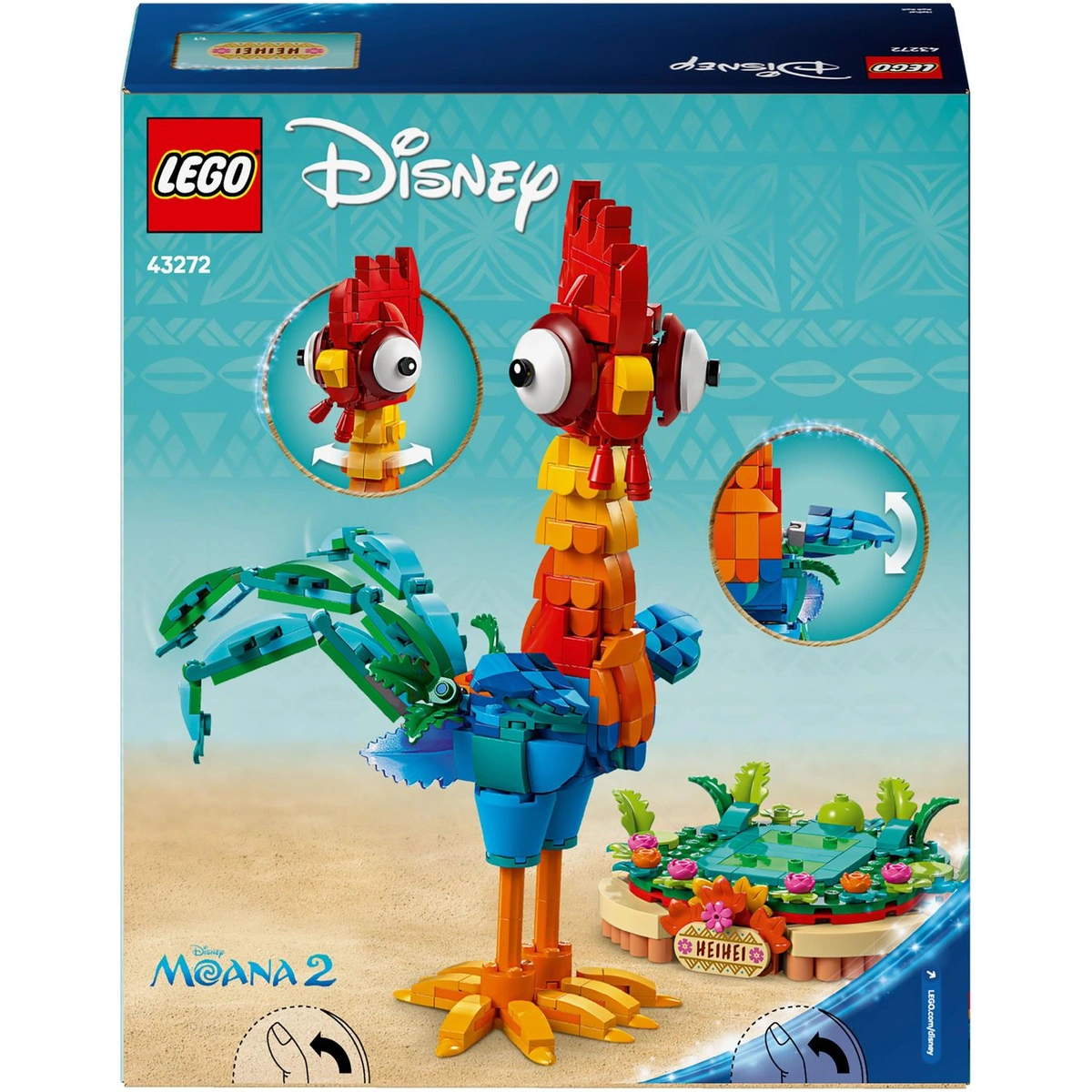 LEGO Disney Moana 2 Heihei Buildable Animal Toy 43272