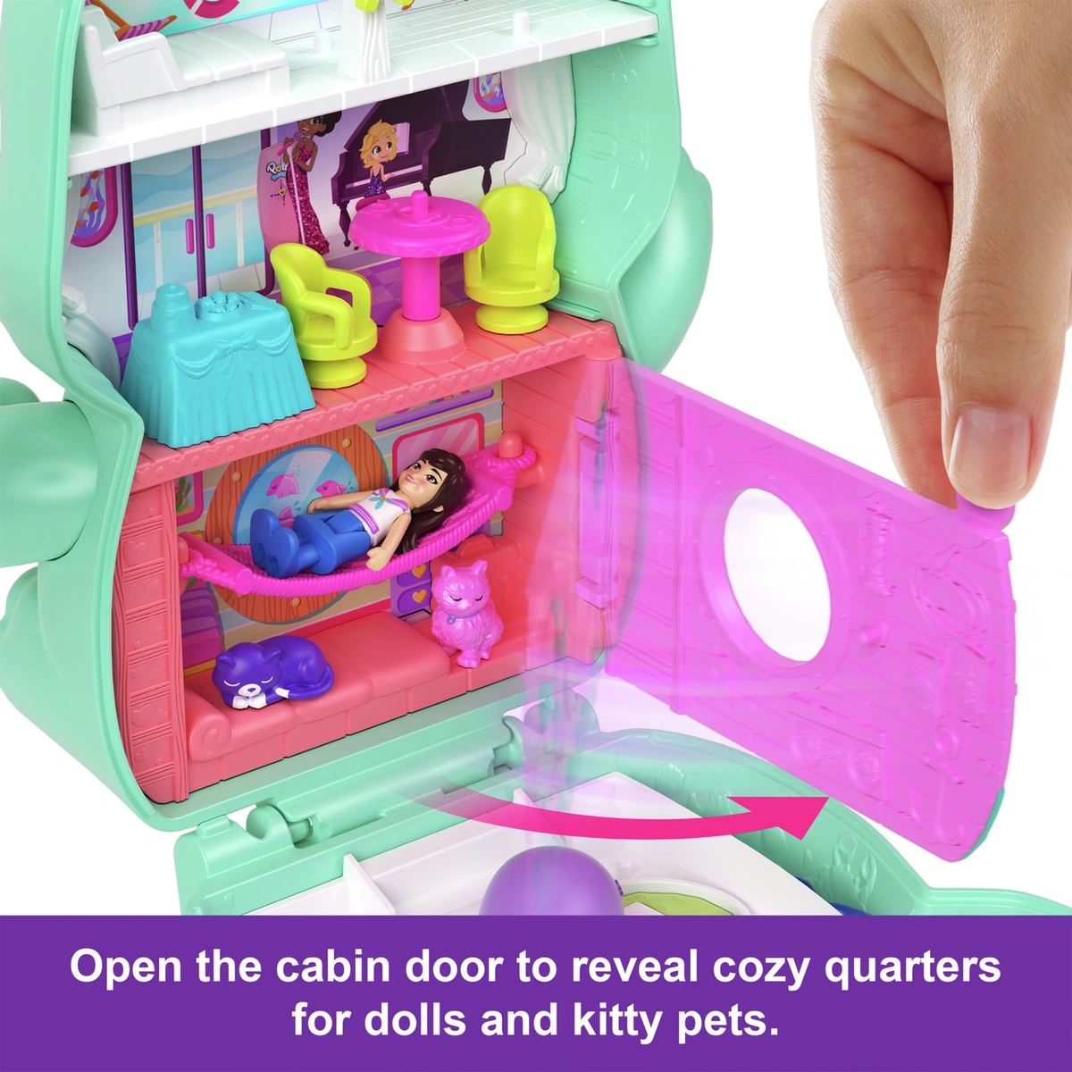 Polly Pocket Set Sail Kitty Compact Playset and Micro Doll