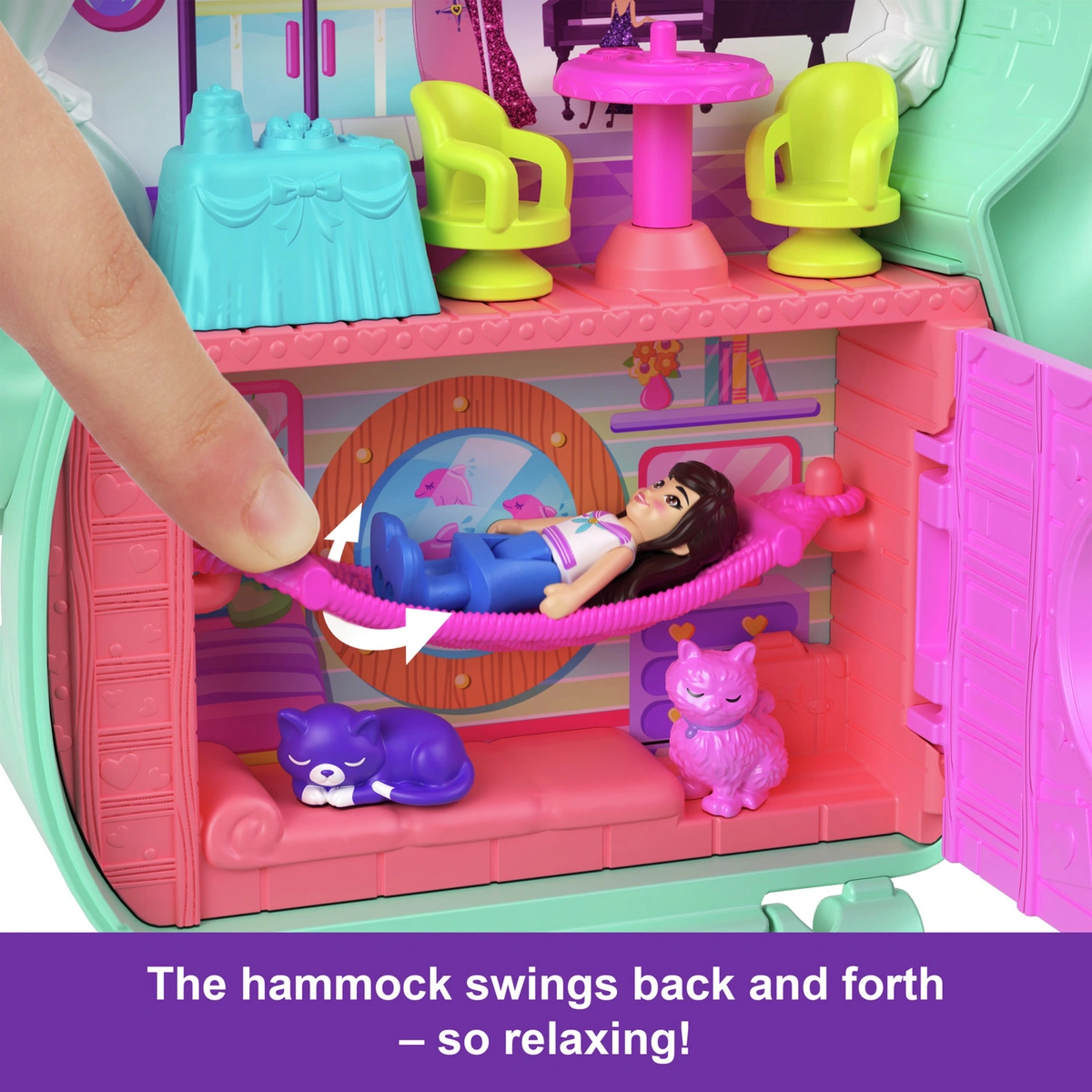 Polly Pocket Set Sail Kitty Compact Playset and Micro Doll