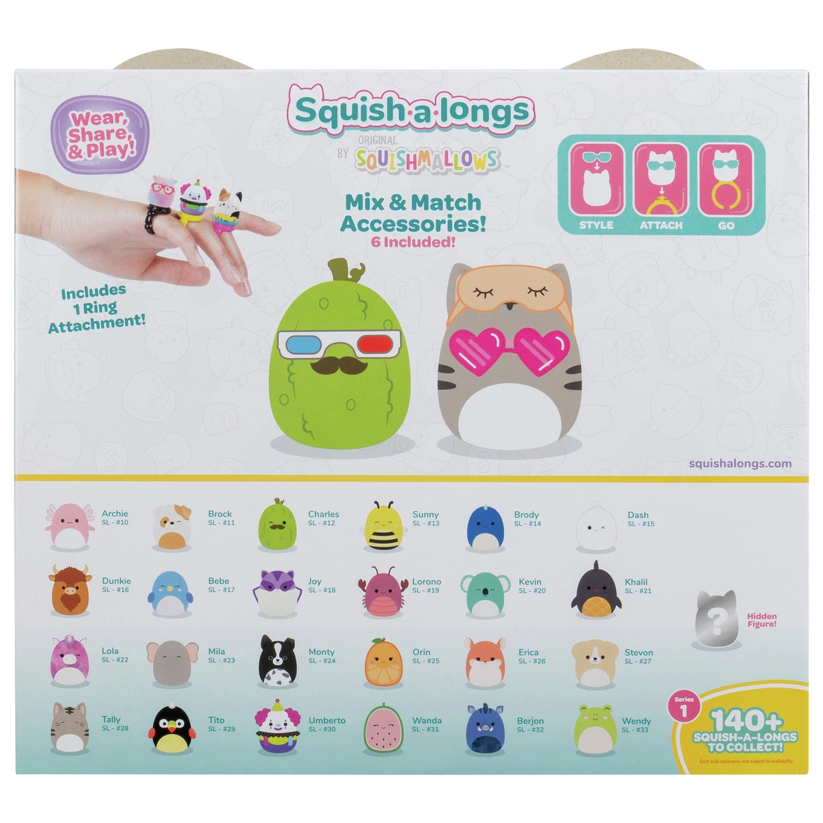 Squish-a-longs Style 1-Inch Mini Squish-Pack of 25