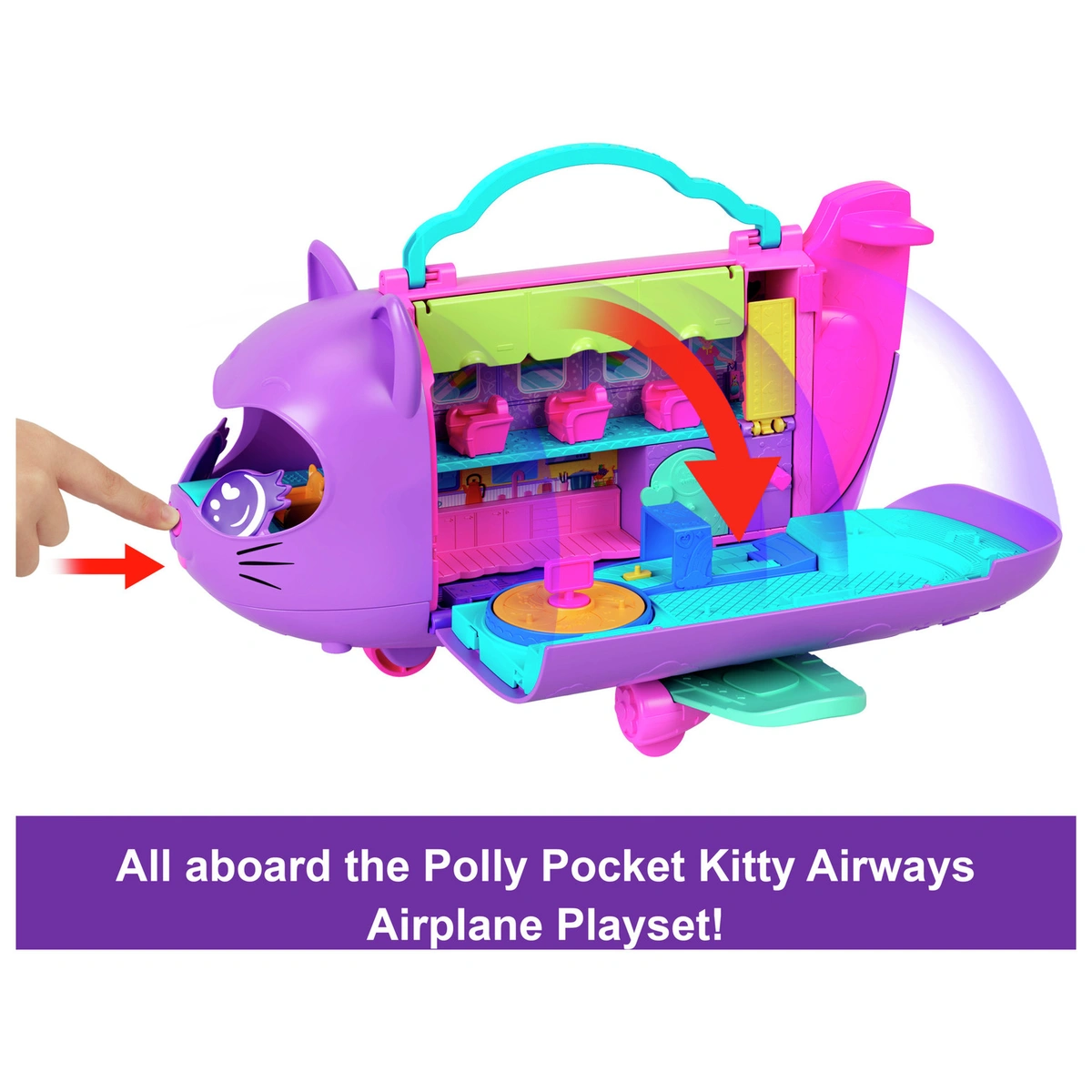 Polly Pocket Kitty Airways Playset Mini Doll Playsets