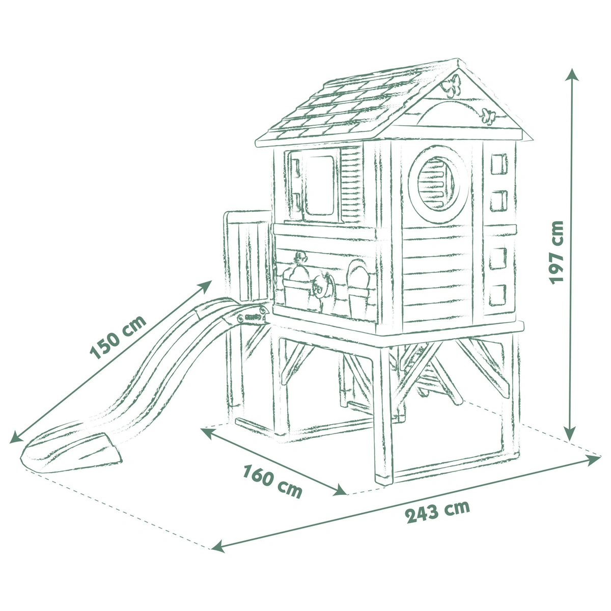 Smoby Playhouse on Stilts