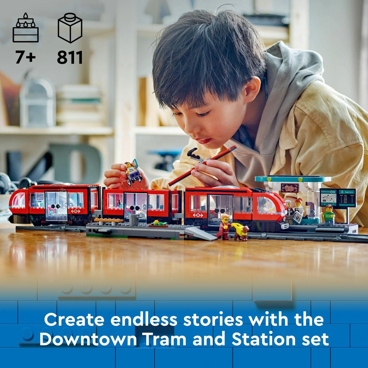 LEGO City Downtown Tram and Station Toy Set 60423
