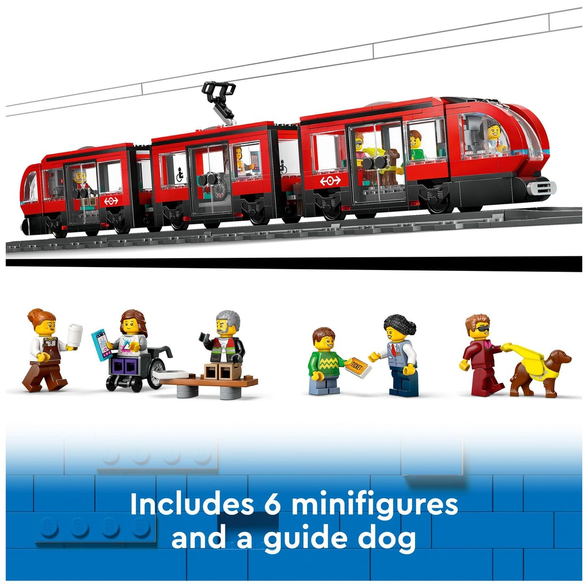 LEGO City Downtown Tram and Station Toy Set 60423