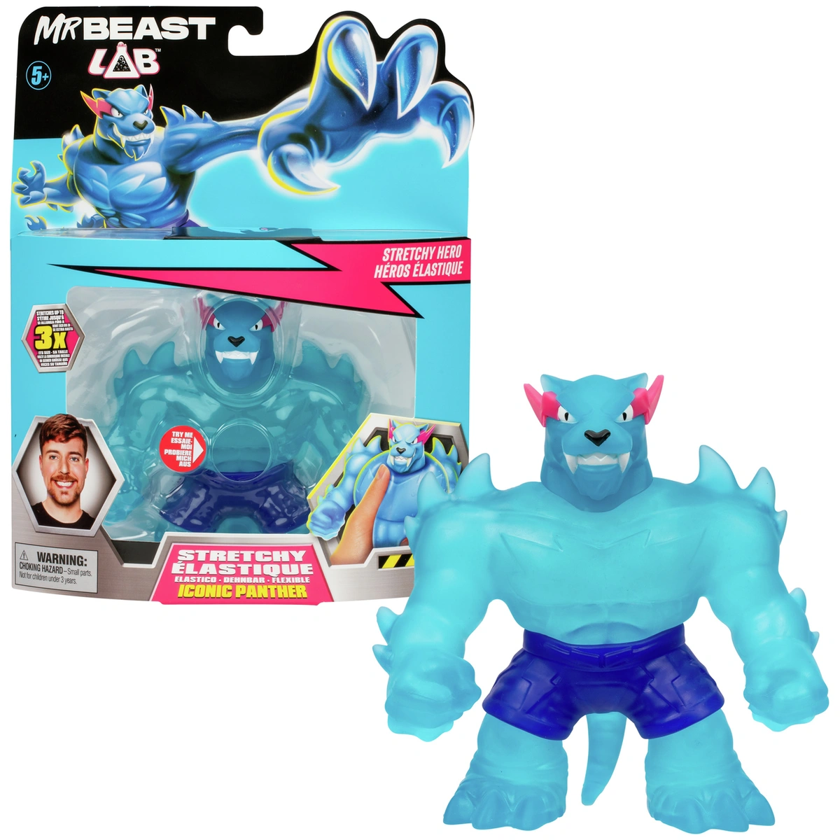 MrBeast Lab Hero Iconic Panther Stretchy Hero Figure