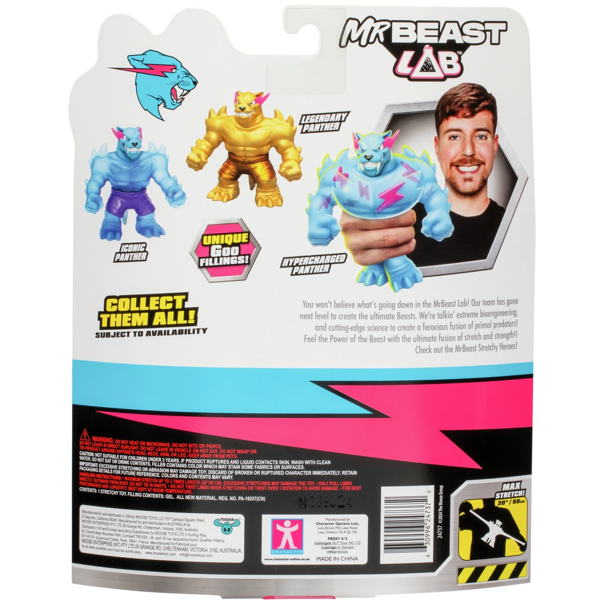 MrBeast Lab Hero Iconic Panther Stretchy Hero Figure