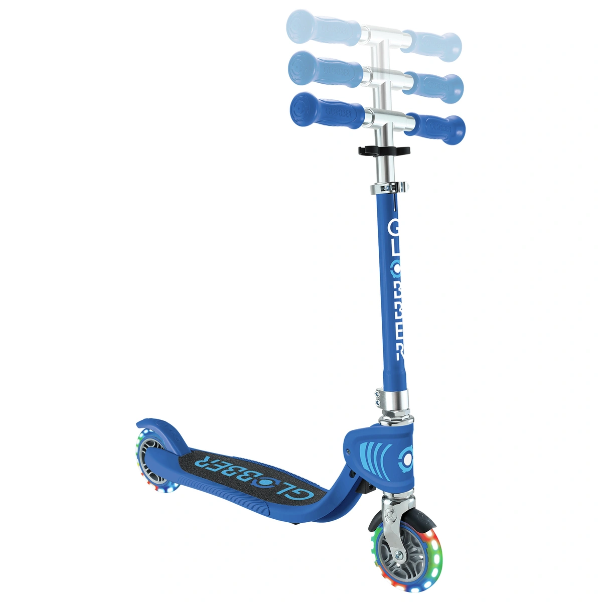 Globber Flow Kids Foldable 2 Wheel Scooter - Navy Blue