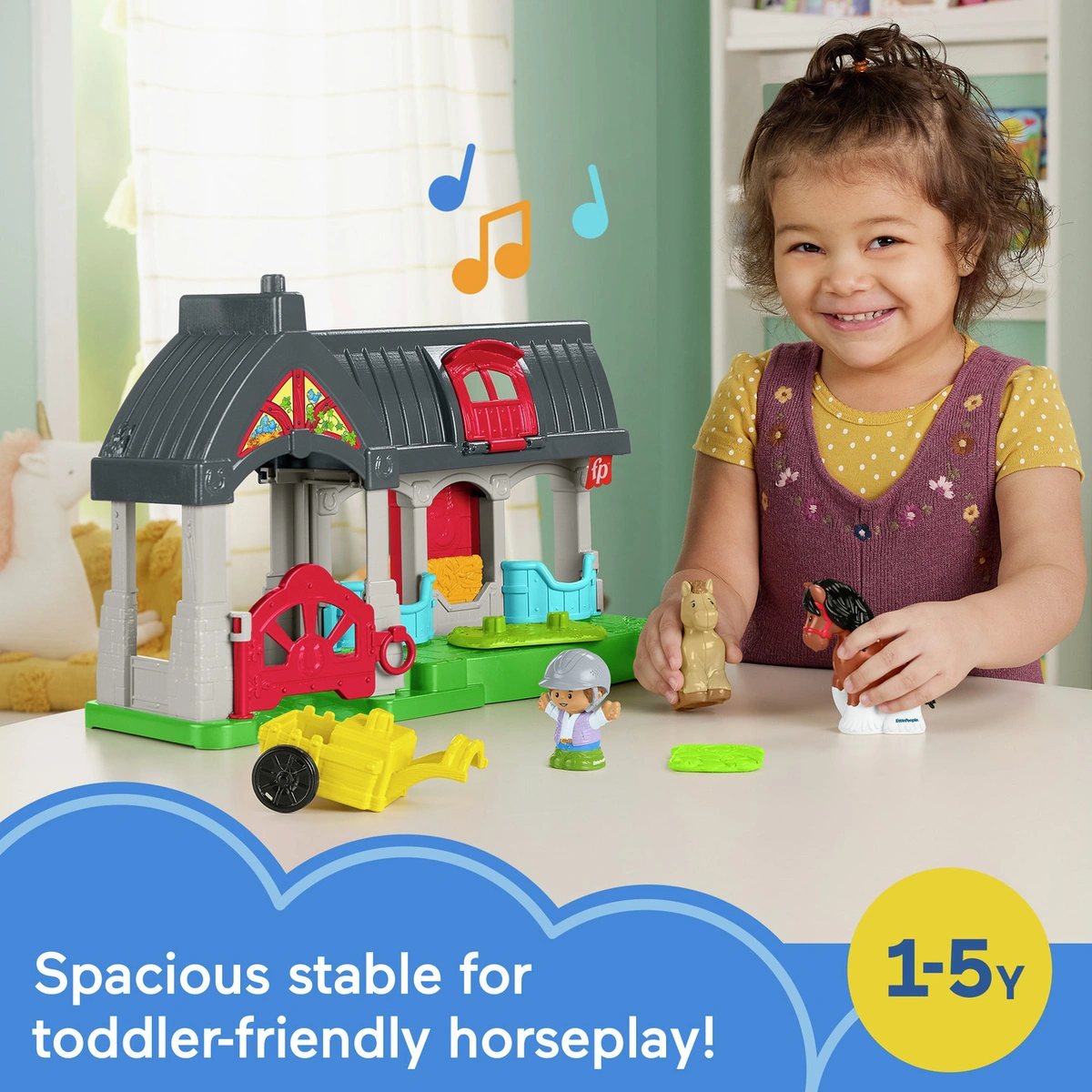 Fisher-Price Little People Friendly Horses Stable Playset