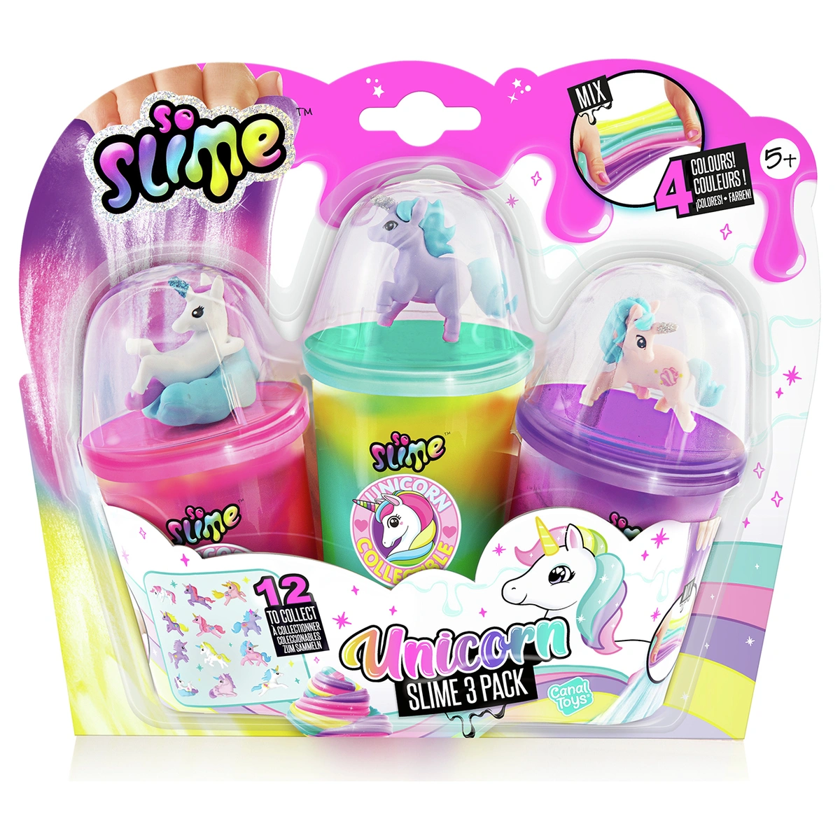 So Slime Collectable Unicorn-Pack of 3