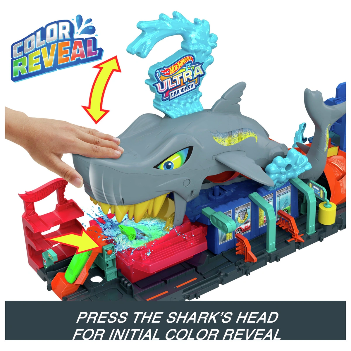 Hot Wheels Ultra Shark Car Wash Playset