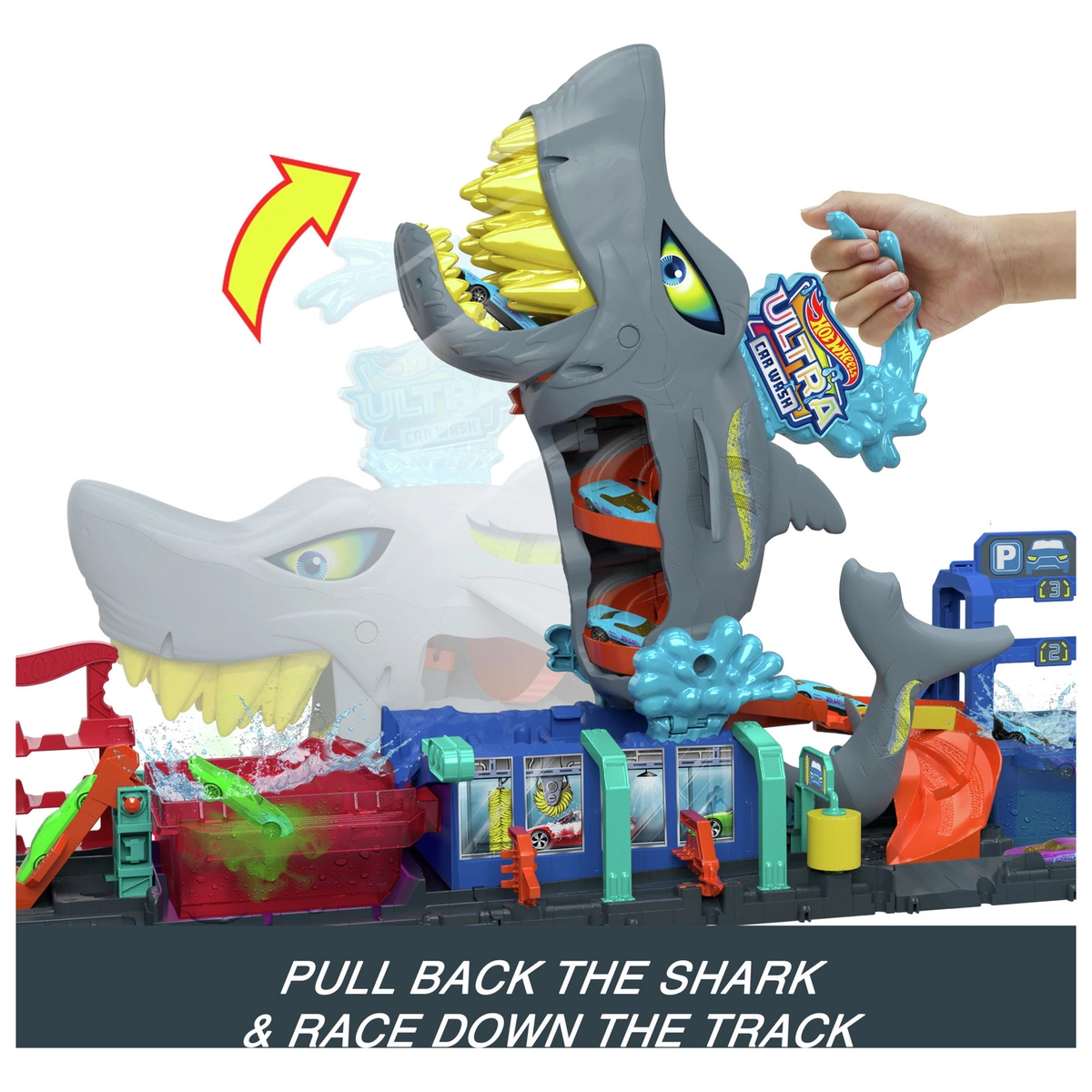 Hot Wheels Ultra Shark Car Wash Playset