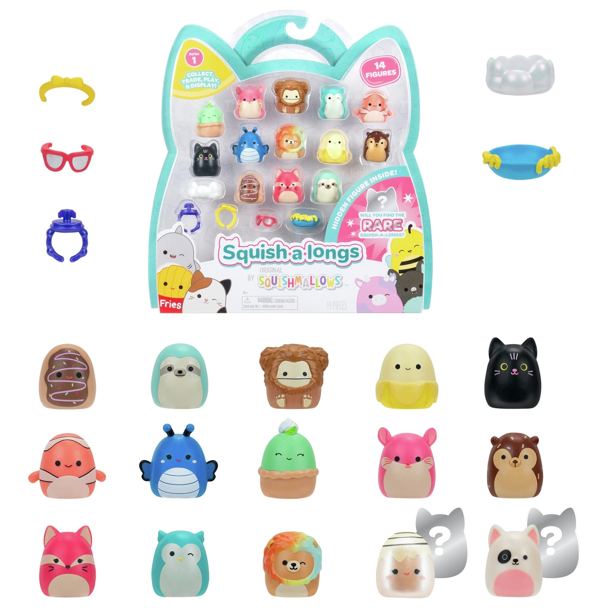 Squish-a-long Character Plush Toy-Pack of 14