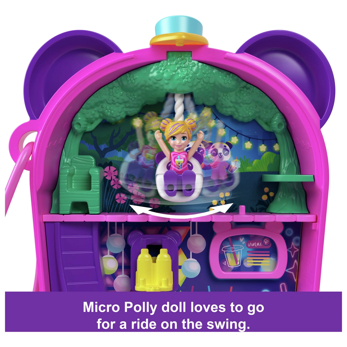 Polly Pocket Bubble Tea Panda Compact Doll Playsets