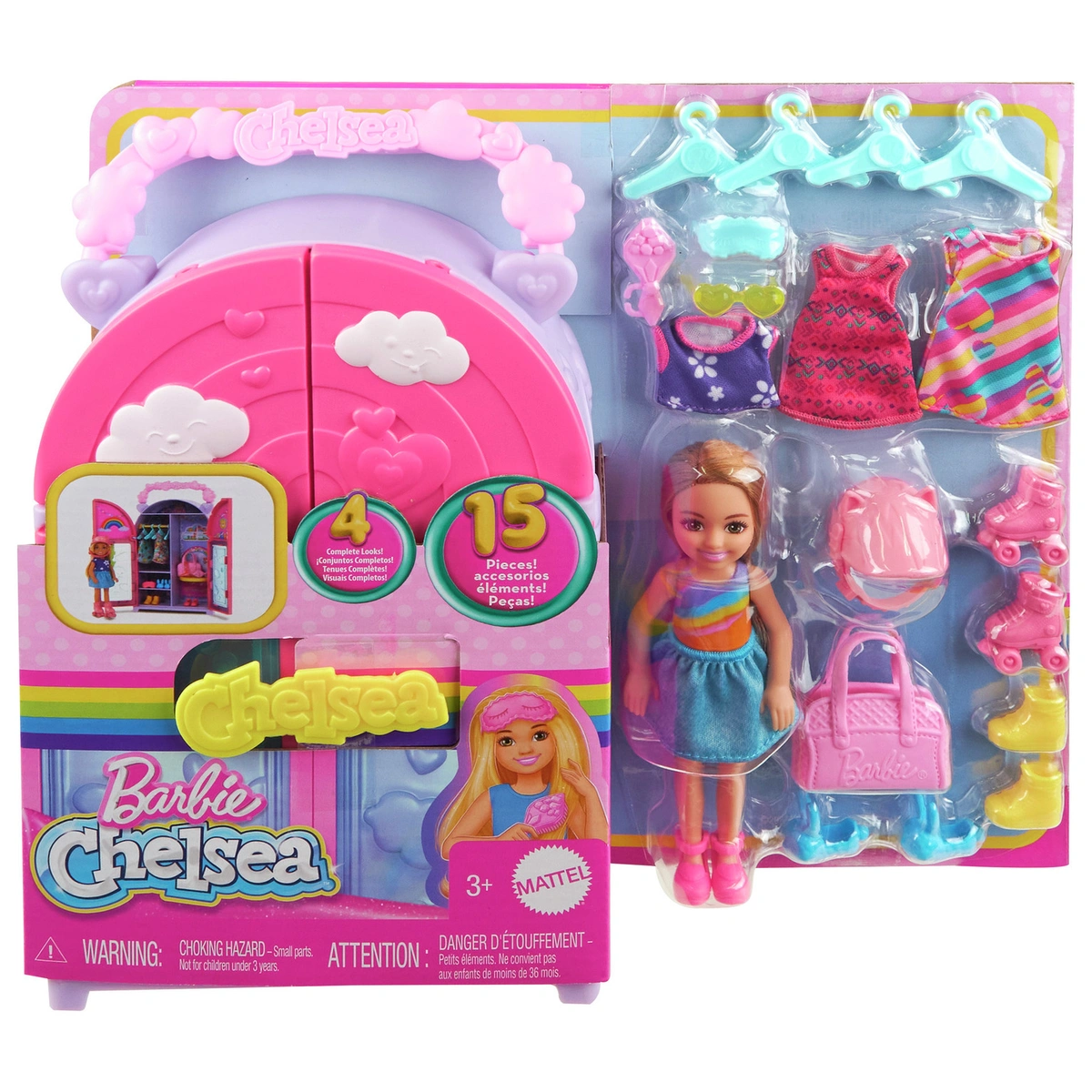 Barbie Chelsea Doll & Closet Playset, Clothes & Accessories